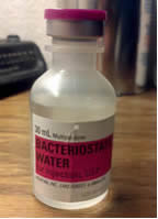 Bacteriostatic water vial