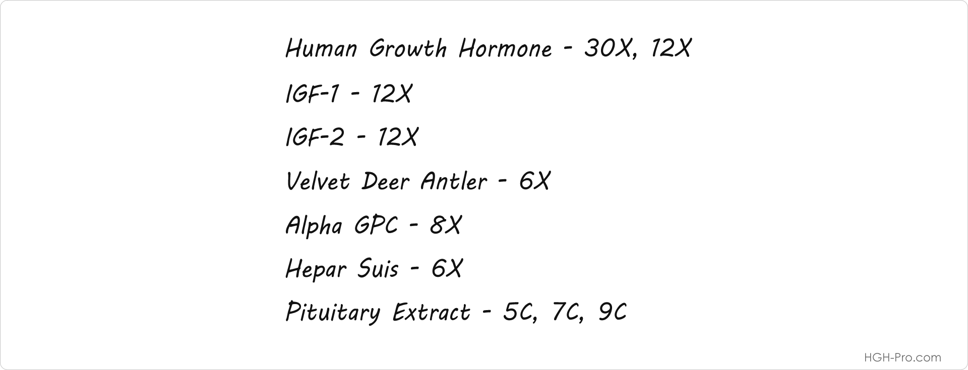 Homeopathic HGH 30X