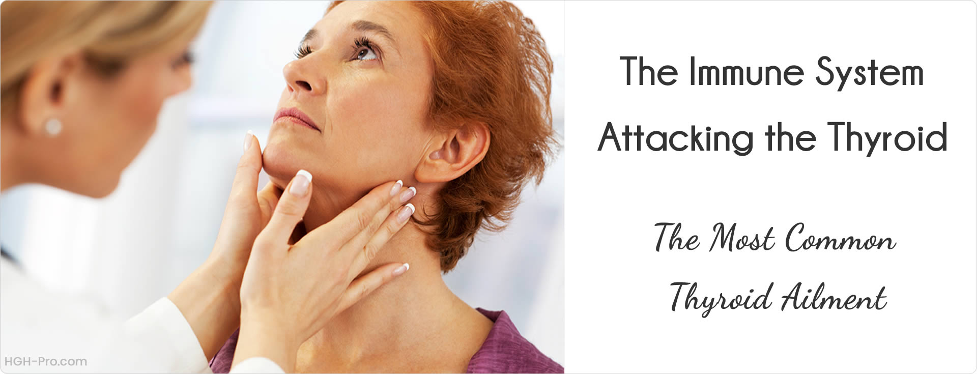 Immune system attacking the thyroid.